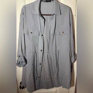 Zara FLOWY BLAZER Sz M New never Worn